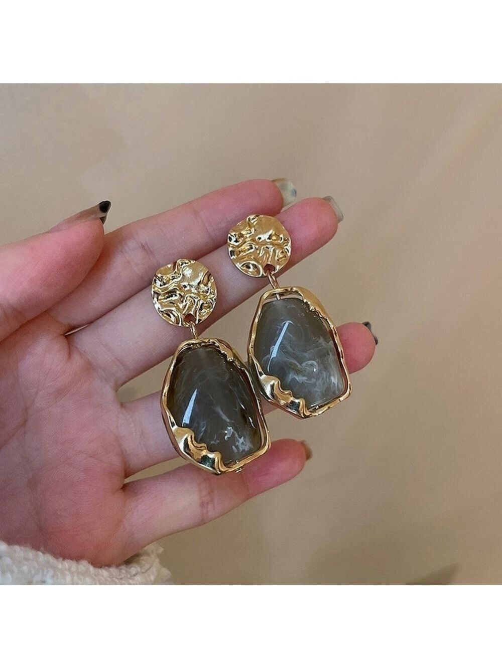Elegant French Vintage Geometric Earrings